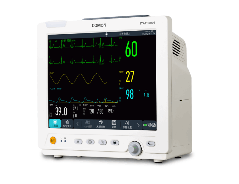 RespBuy-Comen-Star-8000E-Patient-Monitor.png Comen STAR8000E Cardiac 5 Para Patient Monitor