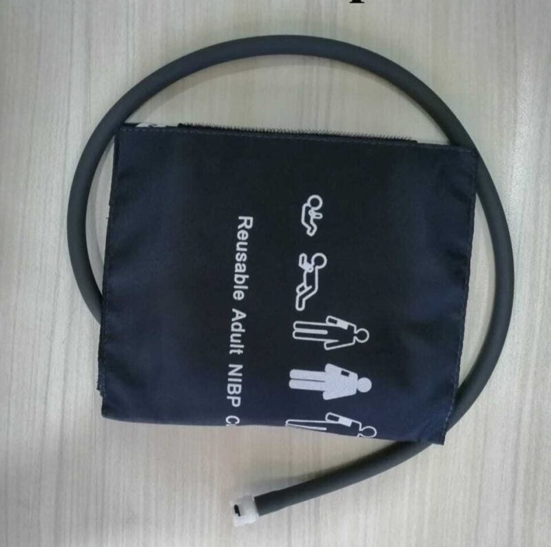 RespBuy-NIBP-Cuff-With-Detex-Connector.jpeg Reusable Upper Arm NIBP Cuff for Patient Monitors with Detex Male Connector