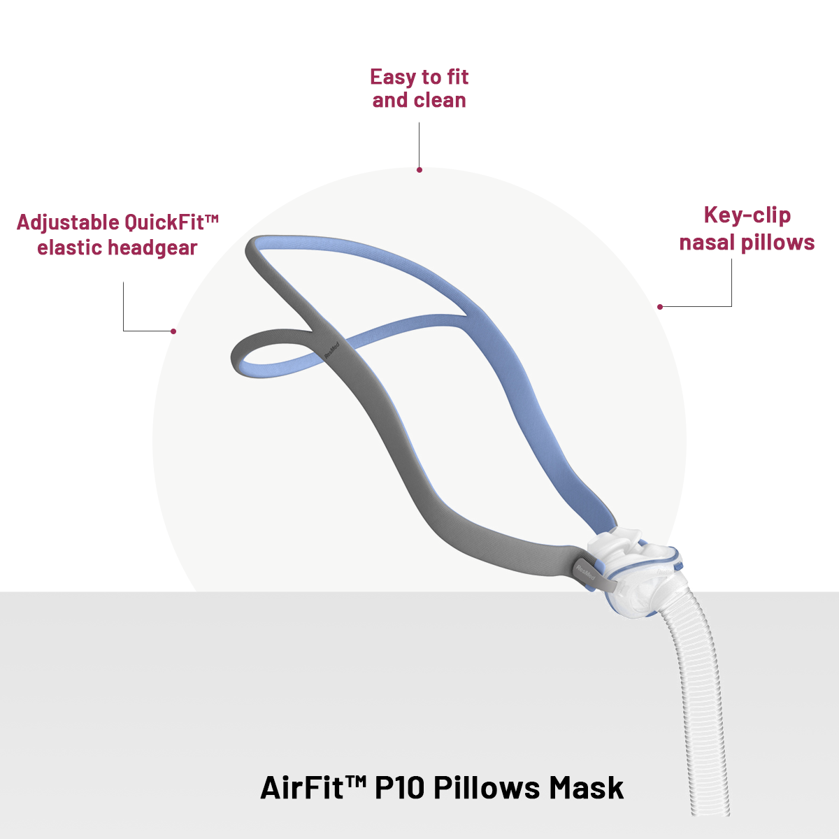 p10 features Resmed Airfit P10 Nasal Pillow Mask – Ultra Quiet, Lightweight & Comfortable